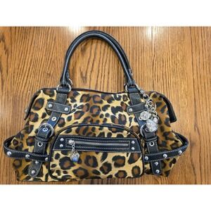 Kathy Van Zeeland Vintage Y2K Leopard  Purse